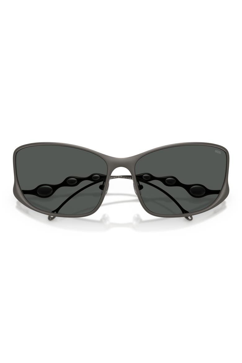 65mm Pillow Sunglasses, Alternate, color, MATTE GUN METAL / DARK GREY
