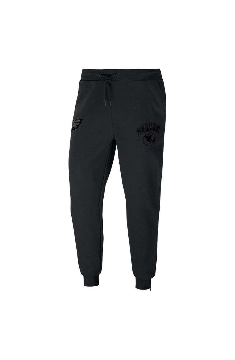 STAPLE Men's NFL x Staple Black Philadelphia Eagles Globe Fleece Pants, Alternate, color, 