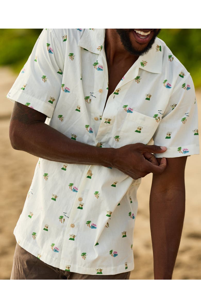 Kenny Flowers The Private Island - Camp Collar Short Sleeve Shirt, Alternate, color, White