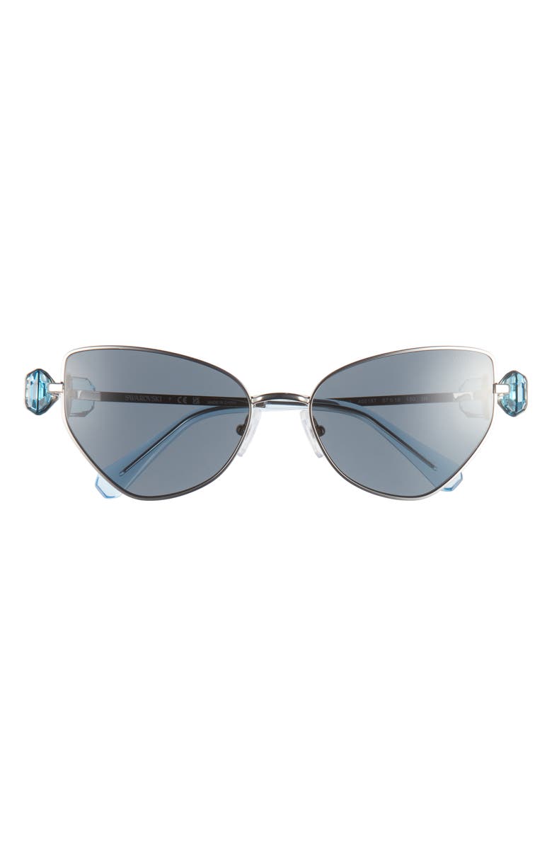 Swarovski 57mm Irregular Butterfly Sunglasses, Main, color, 