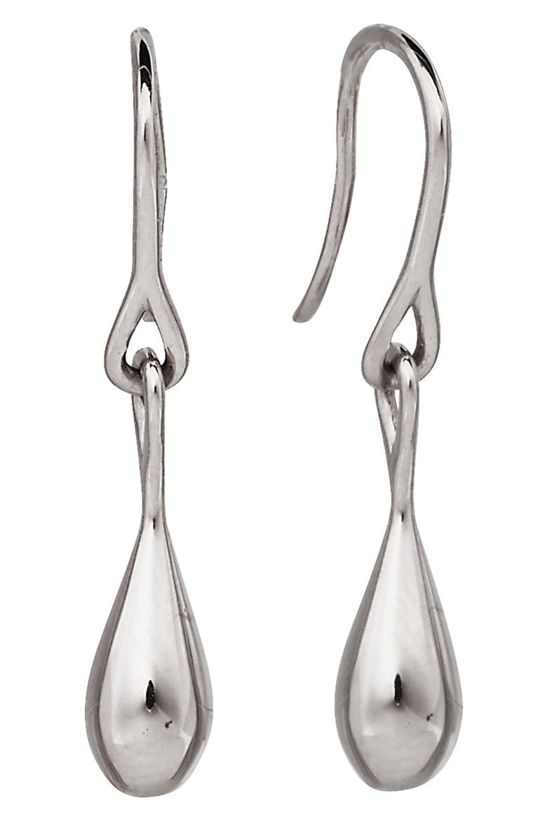 Small WaterDrop Drop Earrings, Main, color, STERLING SILVER
