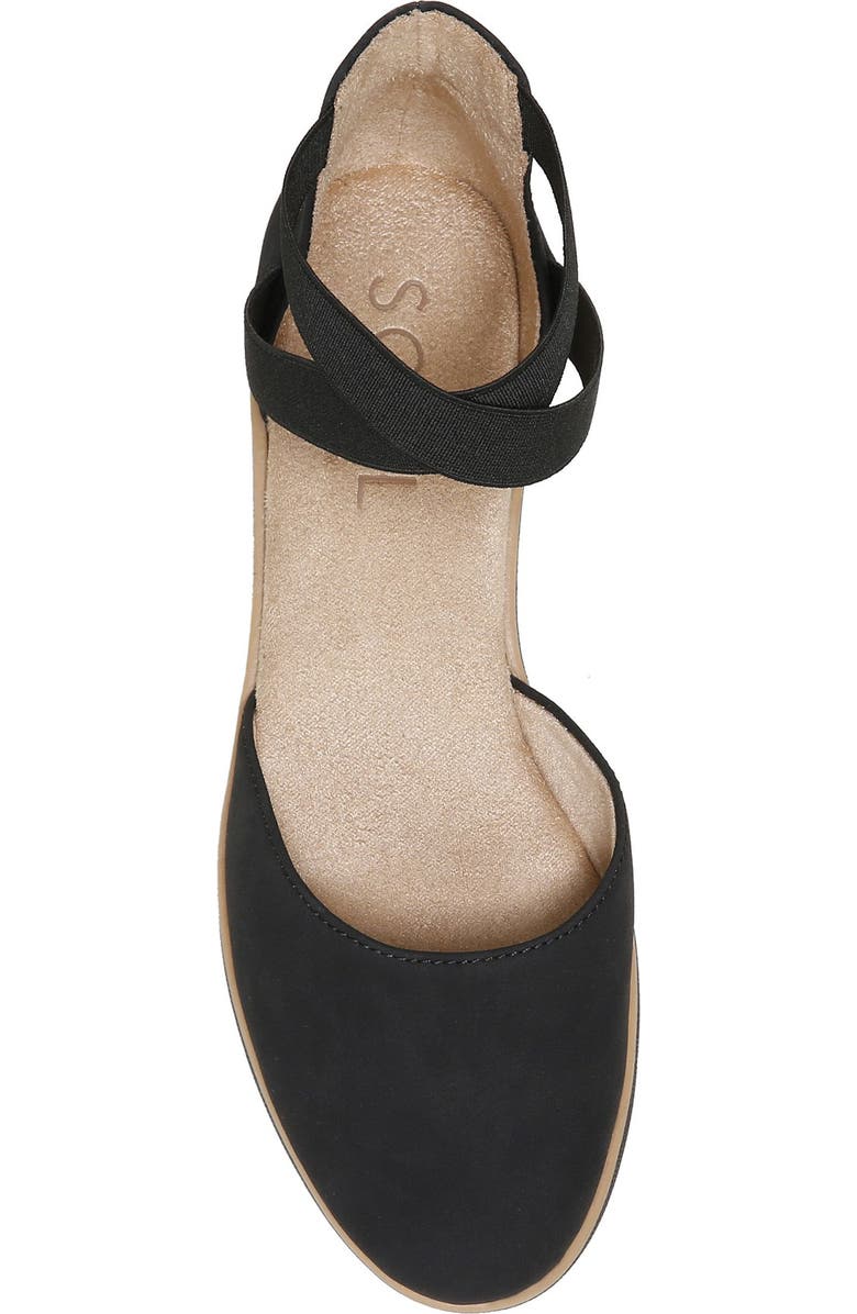 SOUL NATURALIZER Intro d'Orsay Wedge Flat - Wide Width Available, Alternate, color, Black Synthetic Nubuck