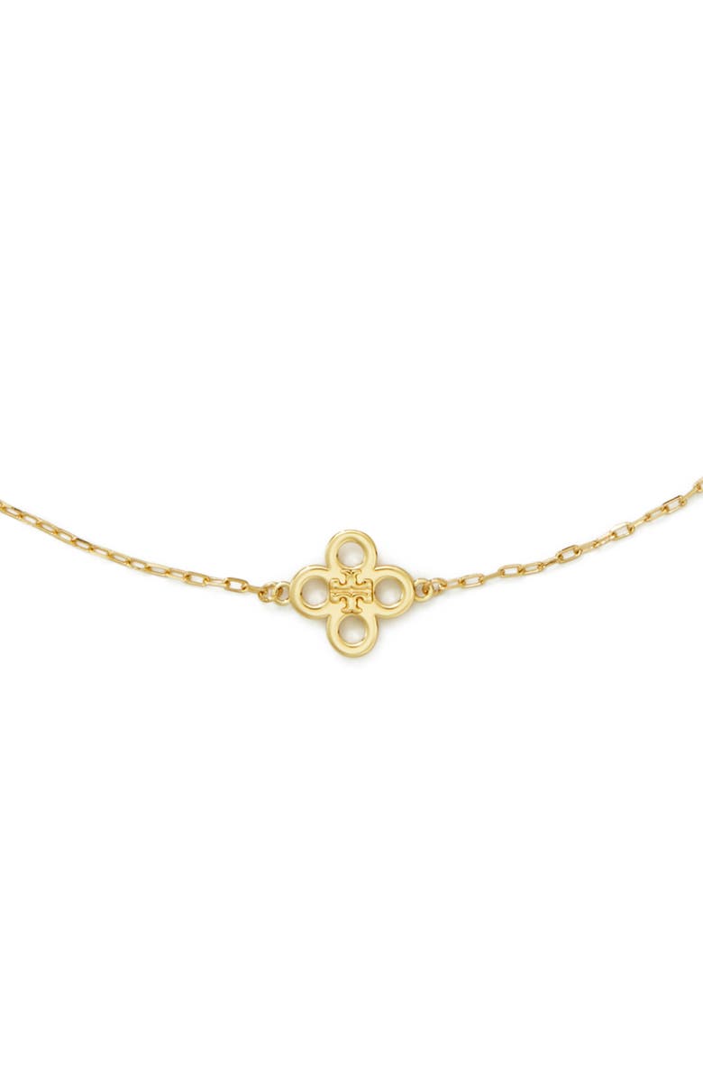 Tory Burch Forget Me Not Necklace, Alternate, color, Tory Gold