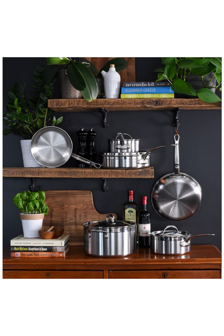 ProBond 10-Piece Cookware Set, Alternate, color, STAINLESS STEEL