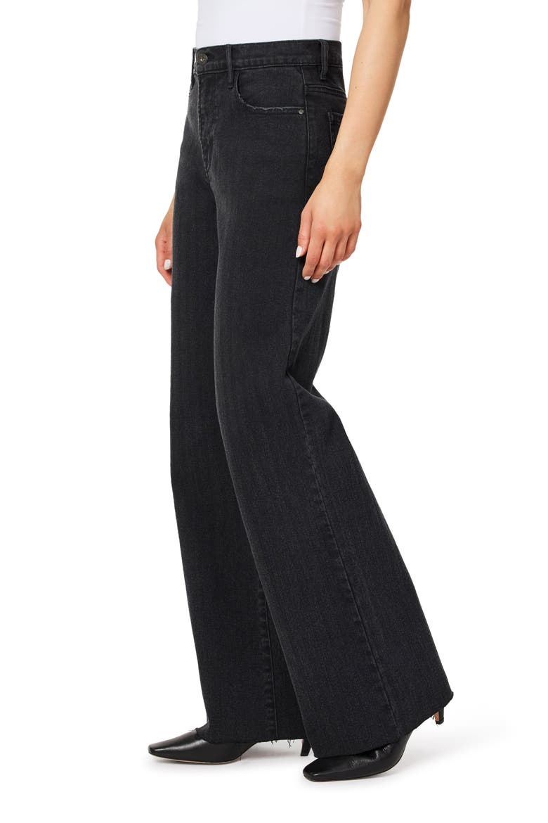 Carla High Waist Wide Leg Jeans, Alternate, color, GREY HERRINGBONE