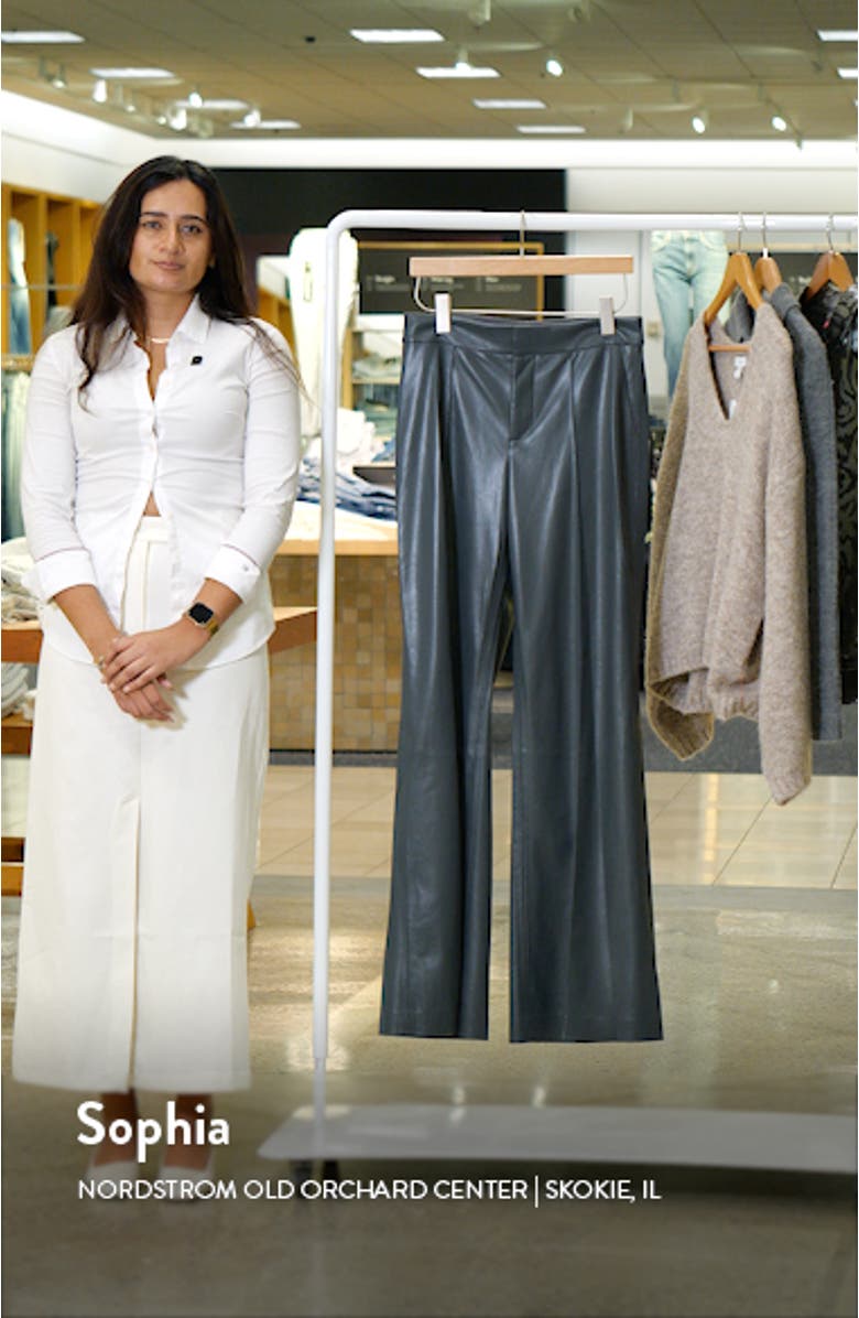 Dylan High Waist Faux Leather Flare Leg Pants, sales video thumbnail