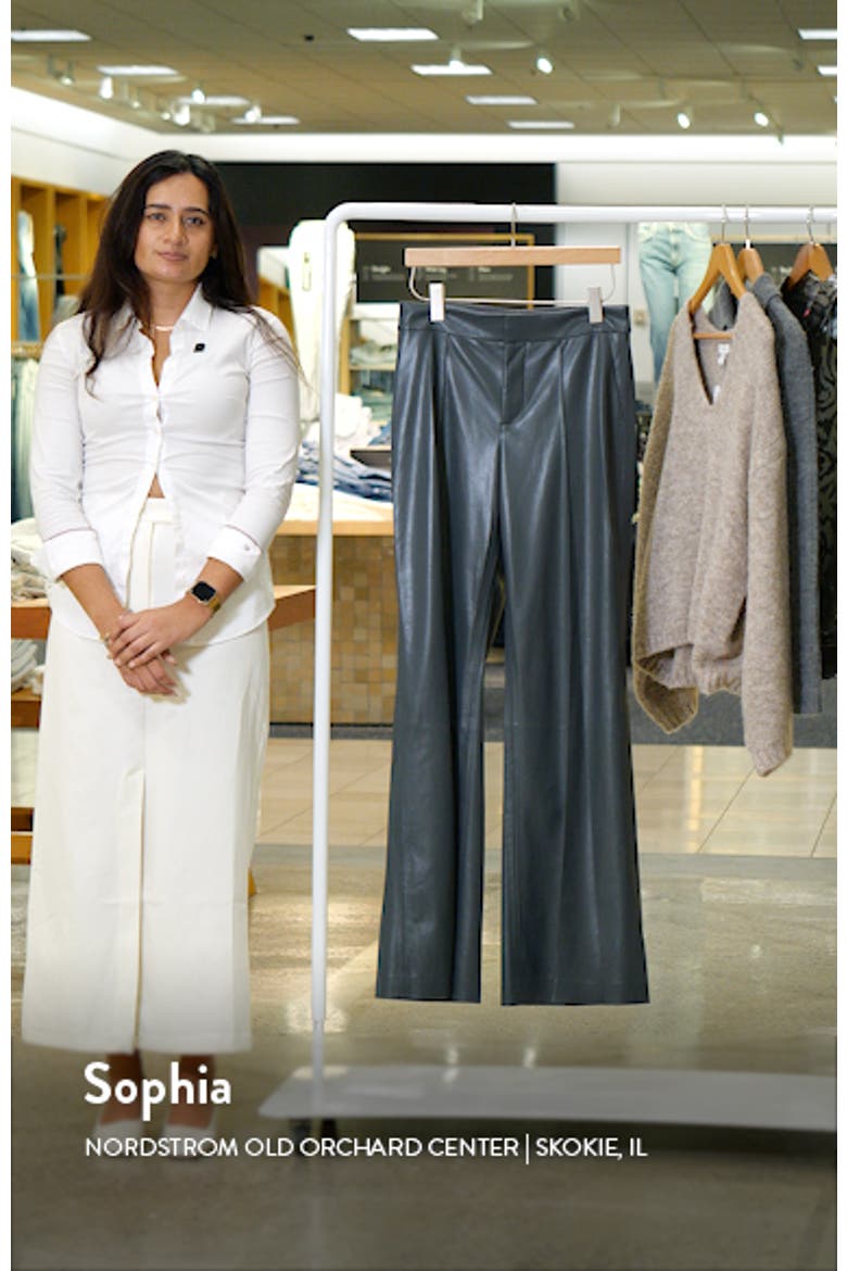 Dylan High Waist Faux Leather Flare Leg Pants video