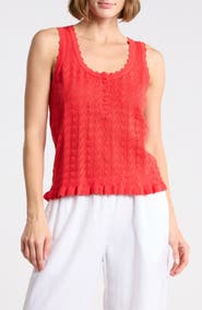 DR2 by Daniel Rainn U-Neck Pointelle Sweater Tank