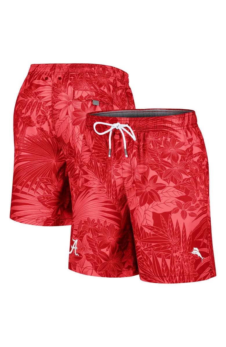 Tommy Bahama Men's Tommy Bahama Crimson Alabama Crimson Tide Santiago Palms Board Shorts, Main, color, Crimson
