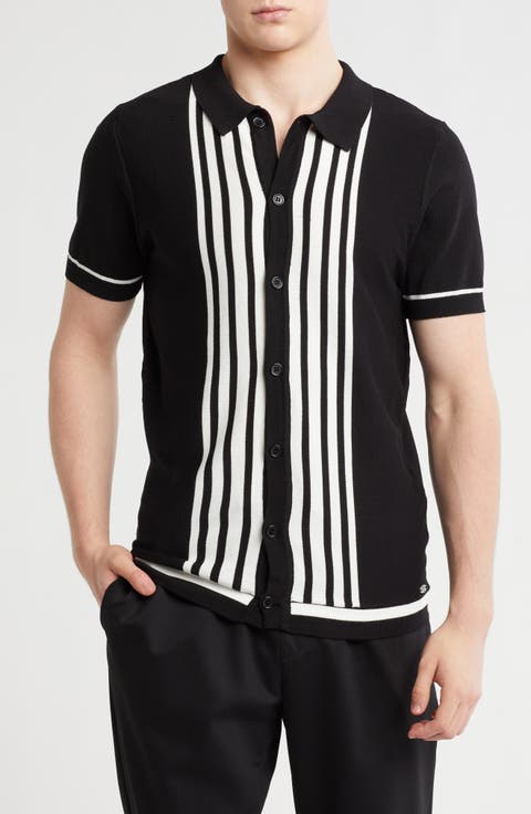 Buttoned Short Sleeve Sweater