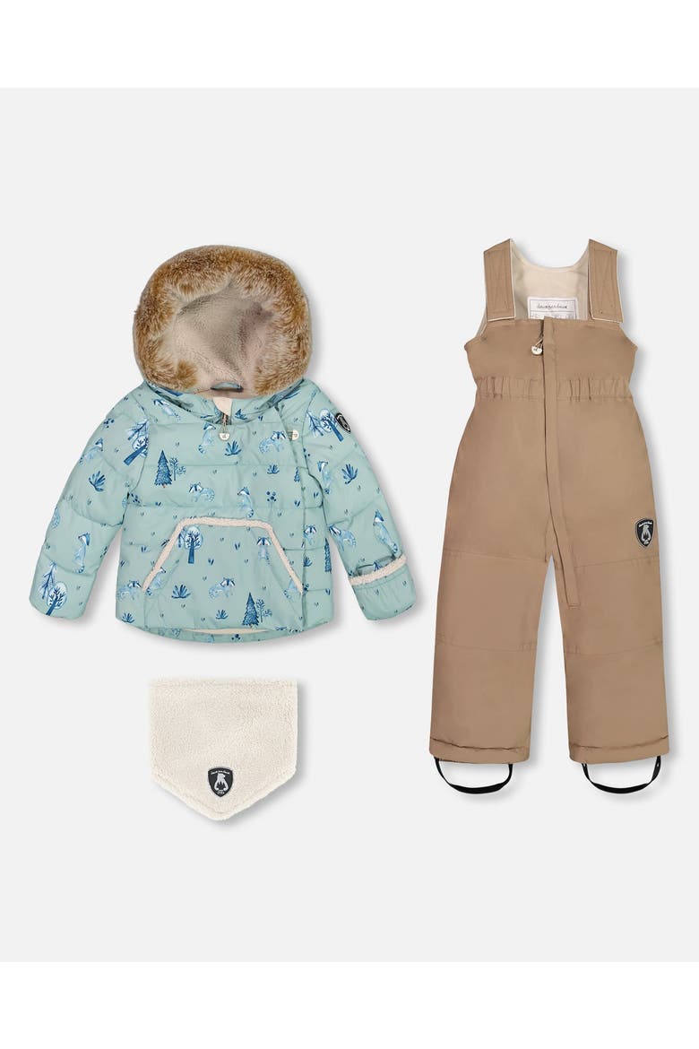 Baby Boy's Two Piece Baby Snowsuit Rose Printed Mini Flowers, Main, color, Printed Mini Flowers
