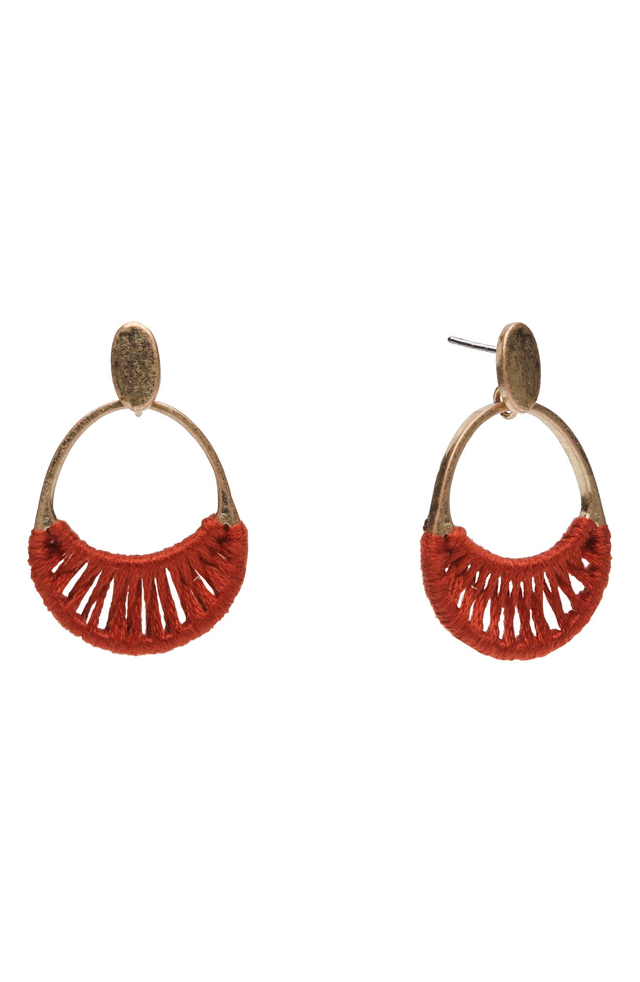 The Sak Thread Wrapped Hoop Drop Earrings (Women) | Nordstromrack