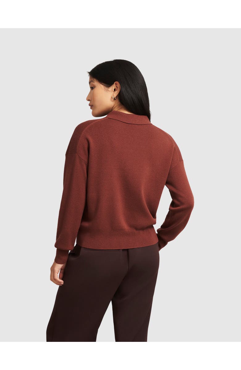 HOBBS LONDON Connie Polo Sweater, Alternate, color, Cinnamon Brown