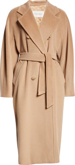 Max Mara Madame Double Breasted Wool & Cashmere Belted Coat