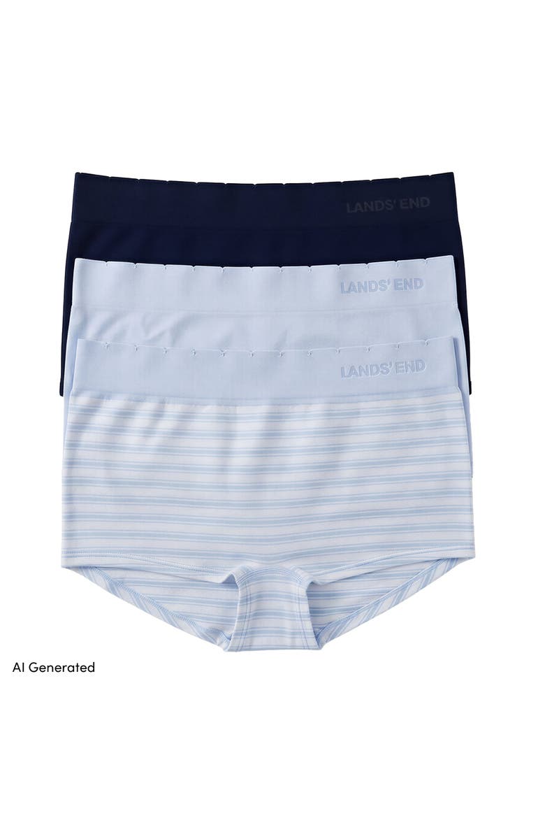 Mid Rise Boyshort Soft Fit Seamless 3 Pack Panties, Main, color, Sky Stripe Pk