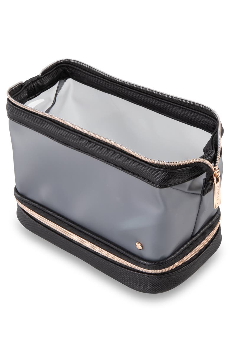 Stephanie Johnson Miami Smoke Hannel Zip Makeup Case, Alternate, color, Black