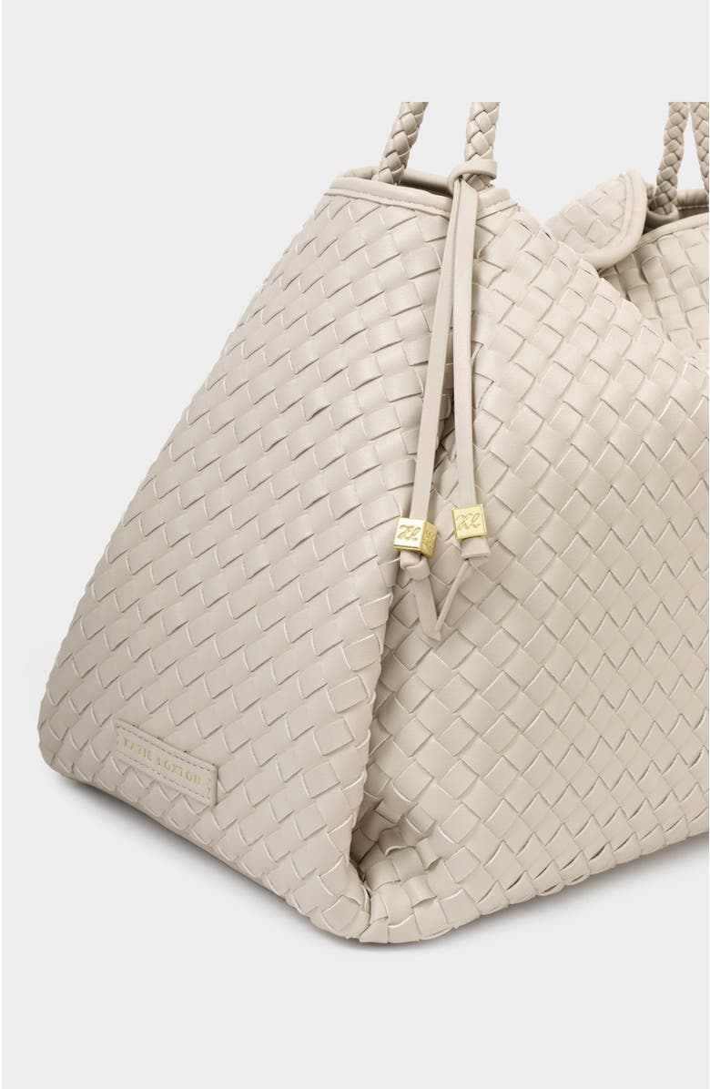 Katie Loxton Nova Hand Woven Large Shoulder Bag, Alternate, color, Oyster