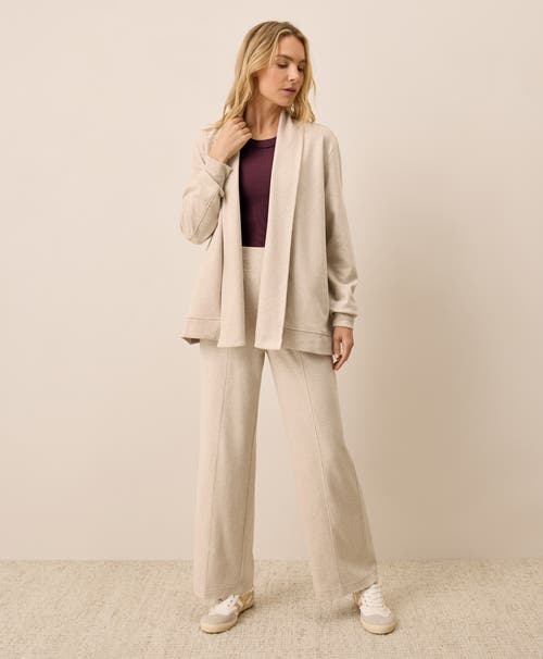Pact Airplane Short Drape Cardigan In Neutral