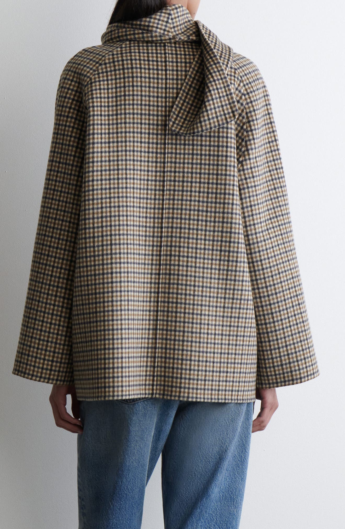 Double Faced Wool Blend Scarf Jacket - image 2