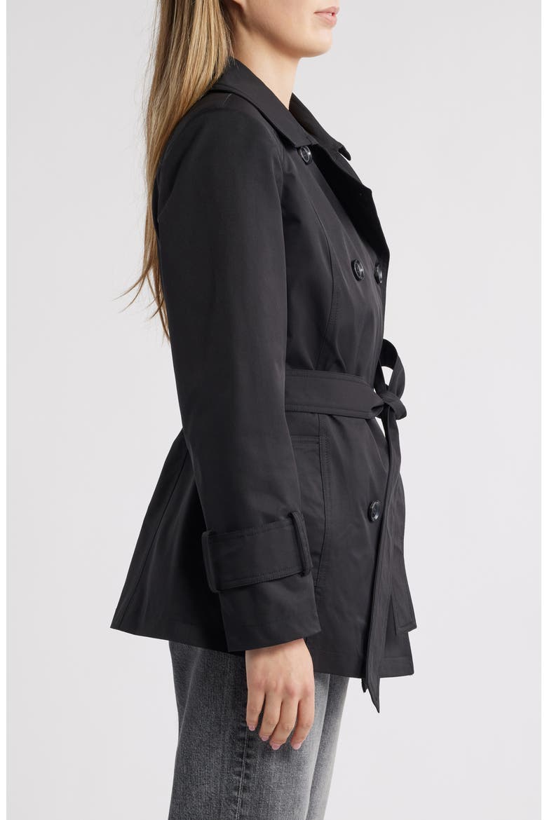 Belted Trench Coat, Alternate, color, BLACK