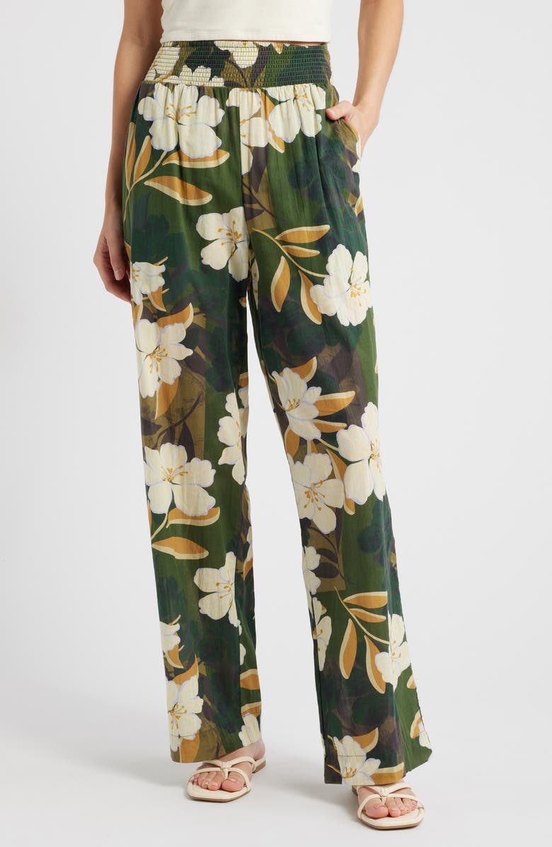 Rails Brendon Floral Wide Leg Cotton Pants, Main, color,
