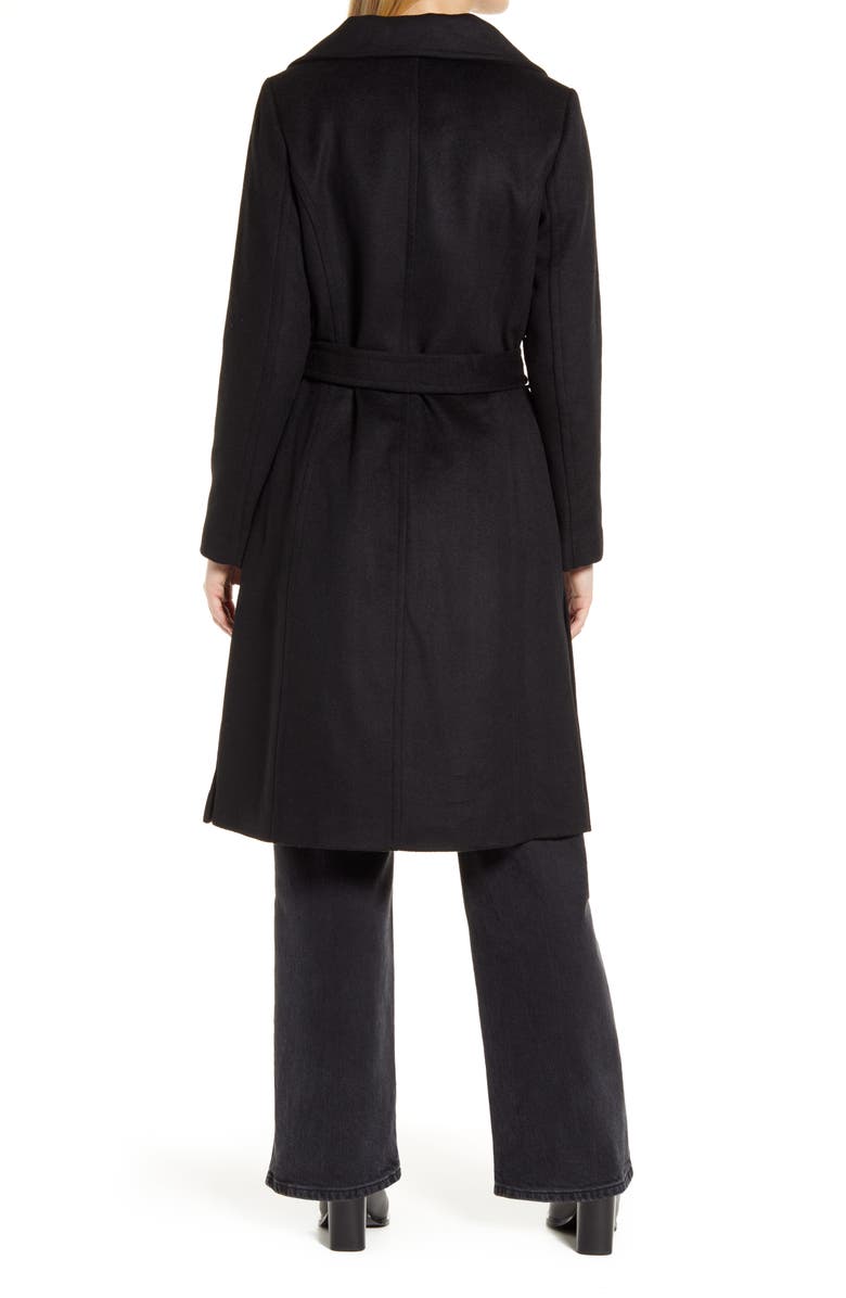 Kenneth Cole New York Belted Wool Blend Coat, Alternate, color,