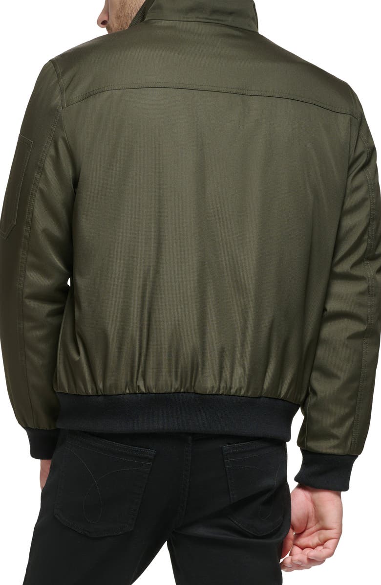 Calvin Klein Classic Water Resistant Bomber Jacket, Alternate, color, Olive