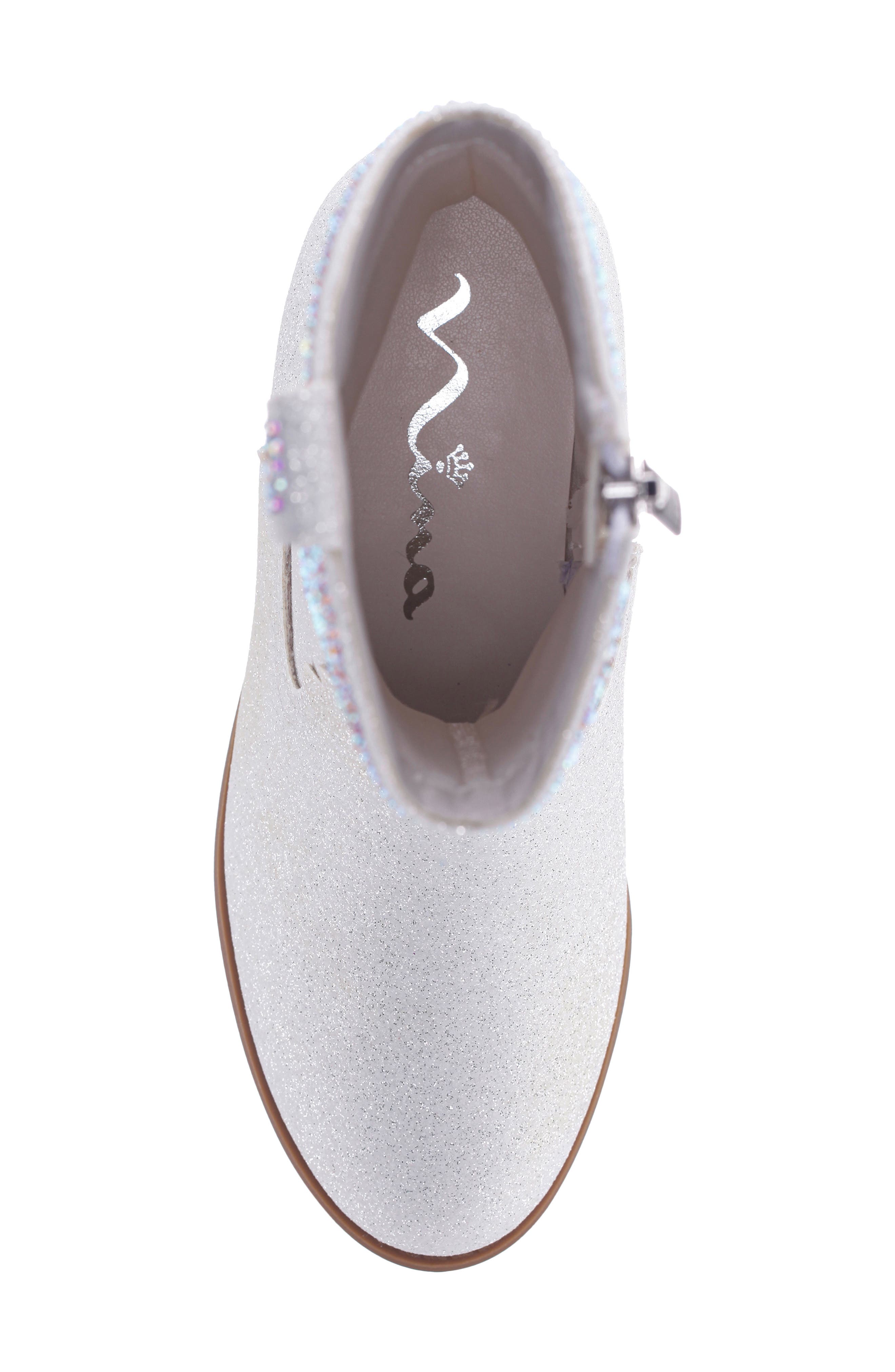 Nina Kids' Hawley Western Boot, Alternate, color, White Glitter Stones