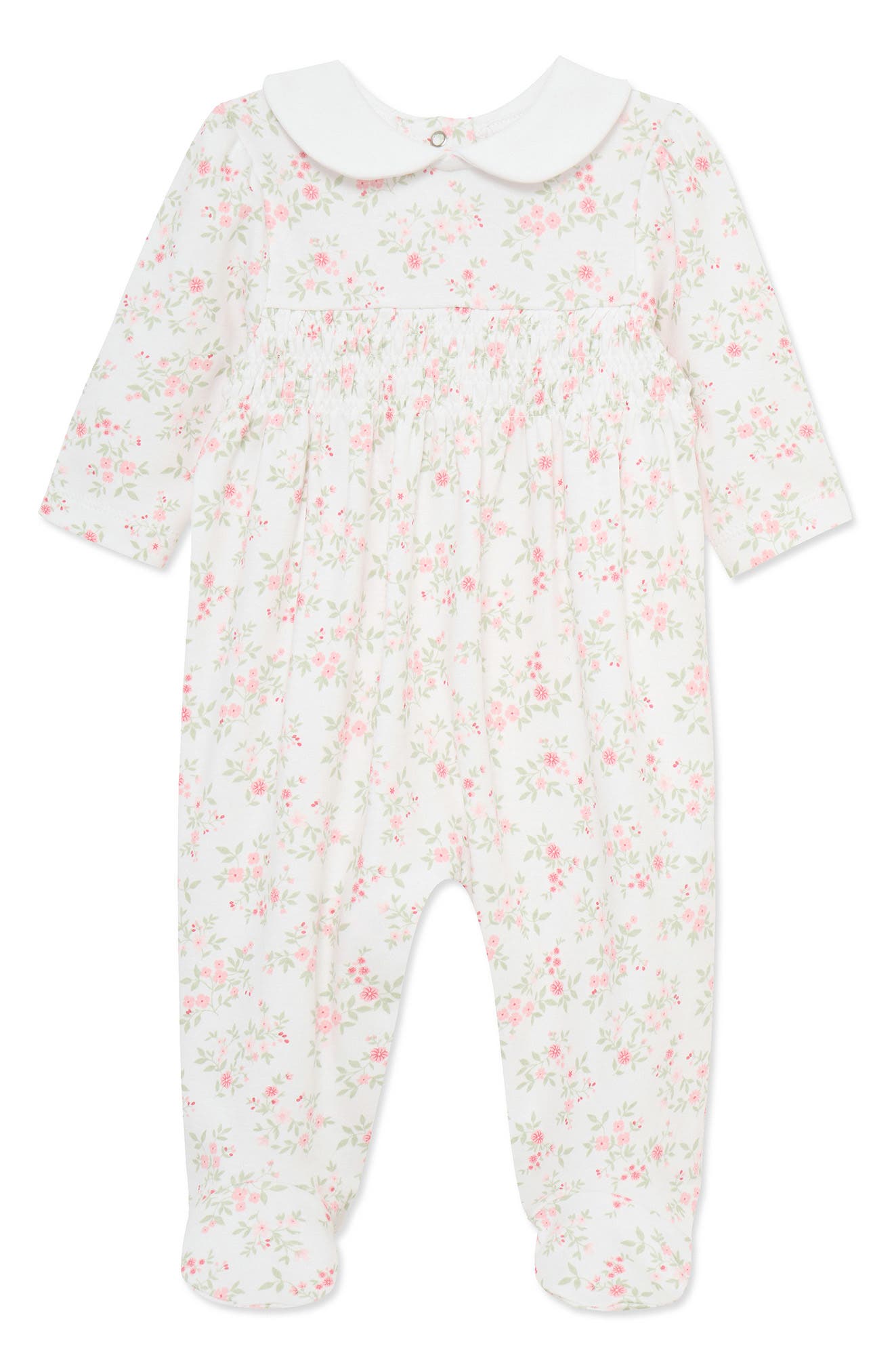 Kids' Leafy Floral Pima Cotton Footie