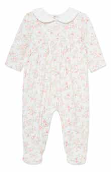 Kids' Leafy Floral Pima Cotton Footie