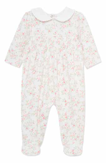 Kids' Leafy Floral Pima Cotton Footie
