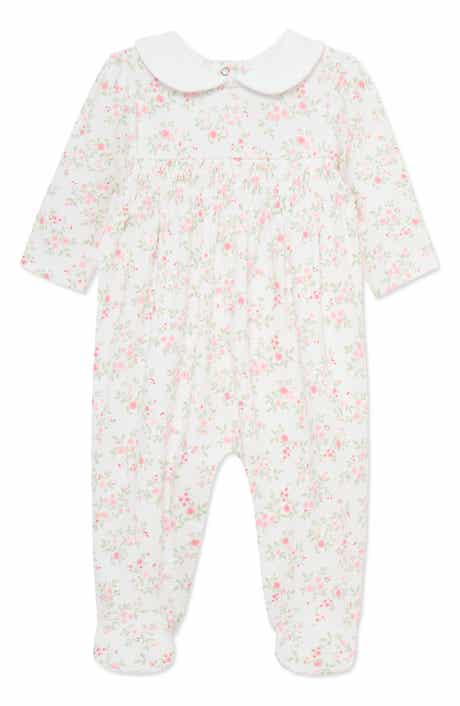 Kids' Leafy Floral Pima Cotton Footie