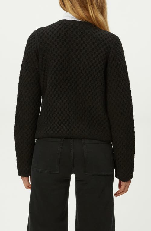 Michael Stars Cera Honeycomb Stitch Cardigan In Black