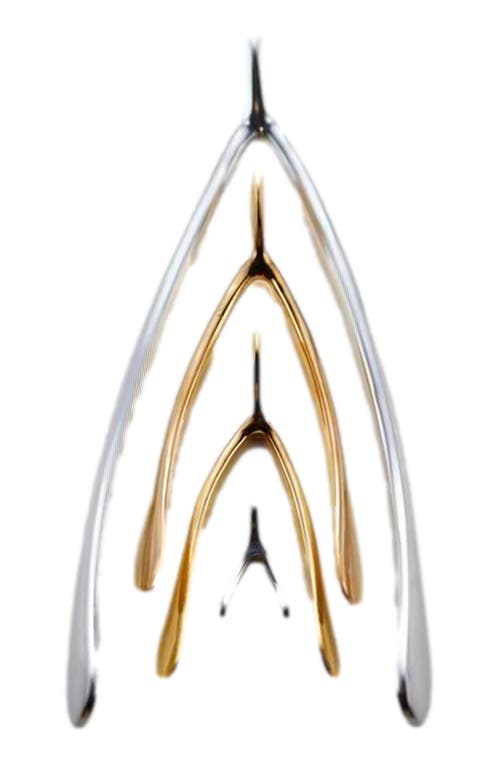 Lunares Wishbone Catchall Tray In Metallic