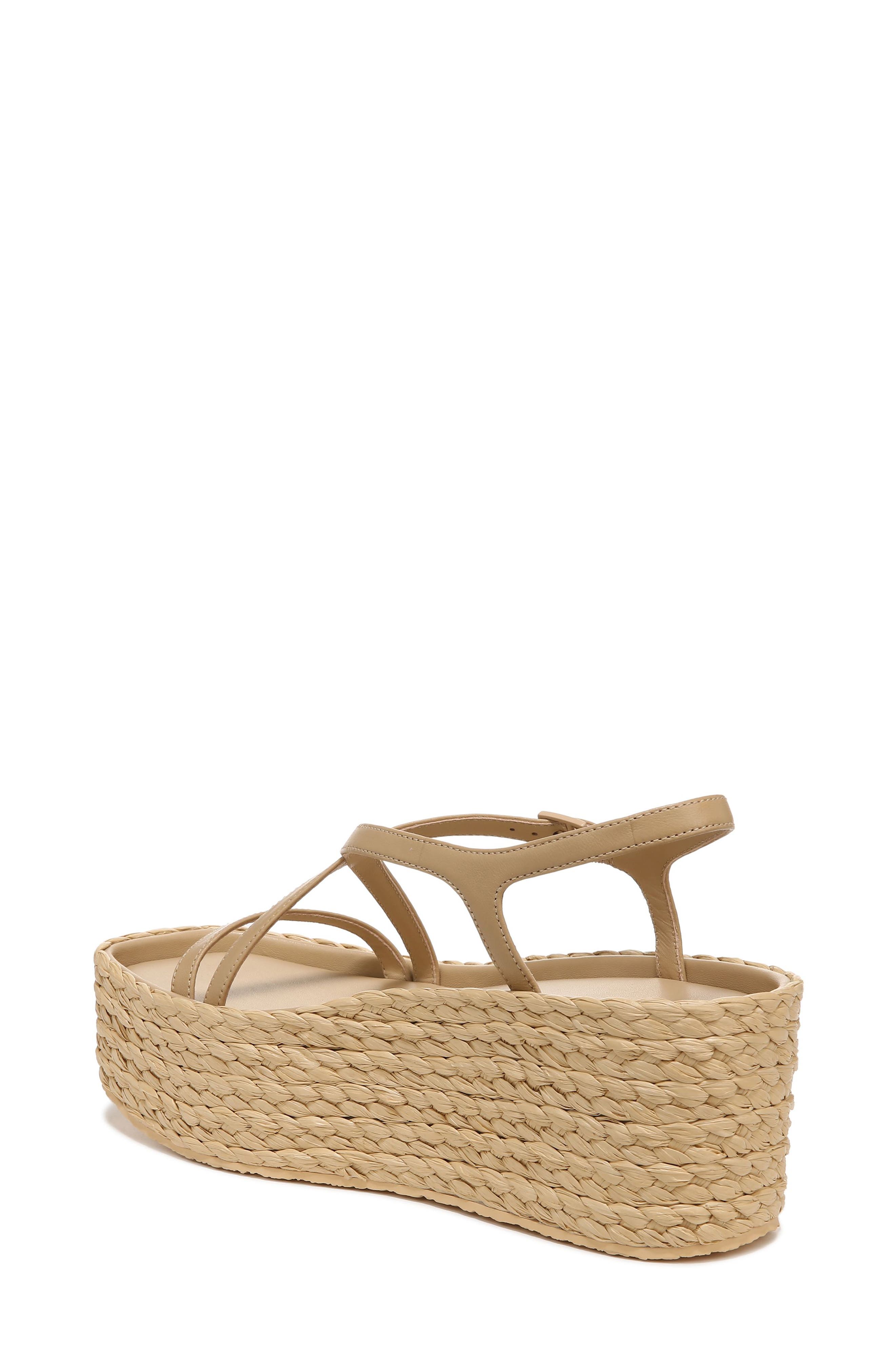 Vince Maxine Raffia Platform Strappy Sandal, Alternate, color, 