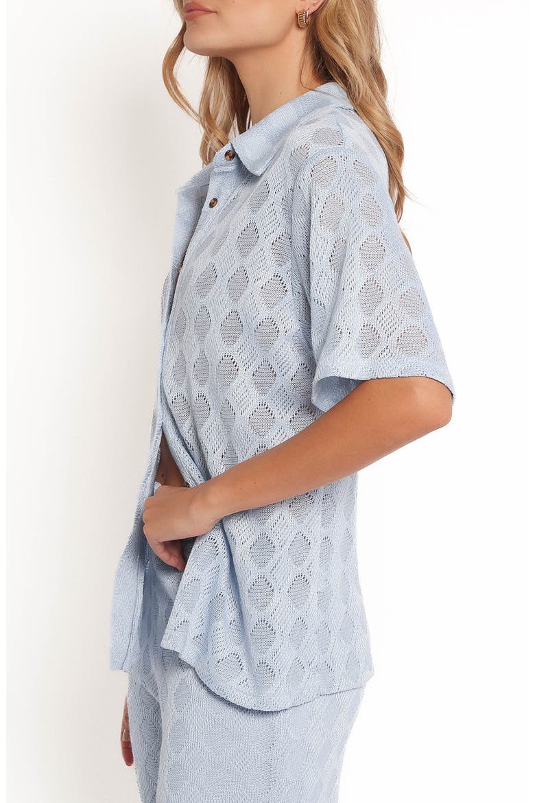 Cora Button-Up Shirt, Alternate, color, BLUE