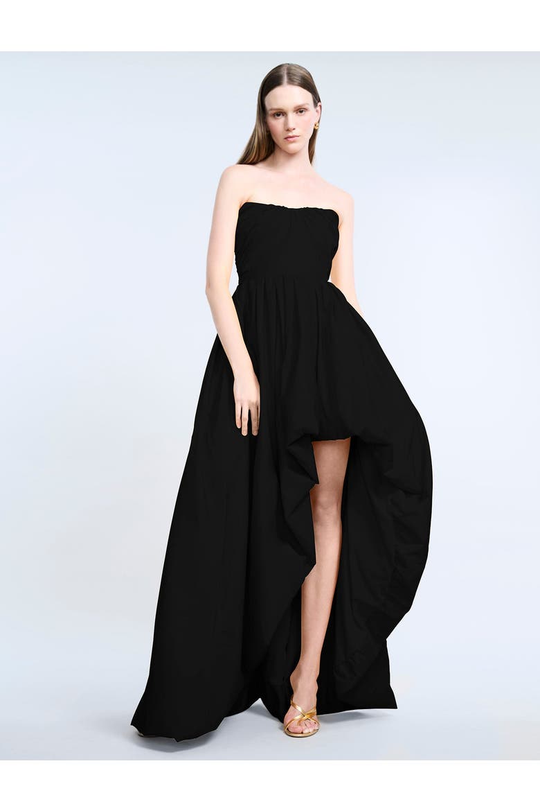 High Slit Ball Gown, Alternate, color, Black