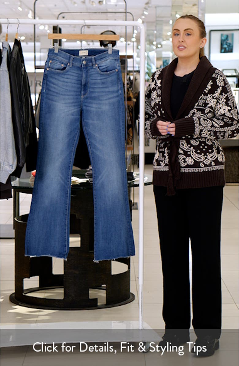 Bridget Instasculpt Raw Hem High Waist Bootcut Jeans, sales video thumbnail