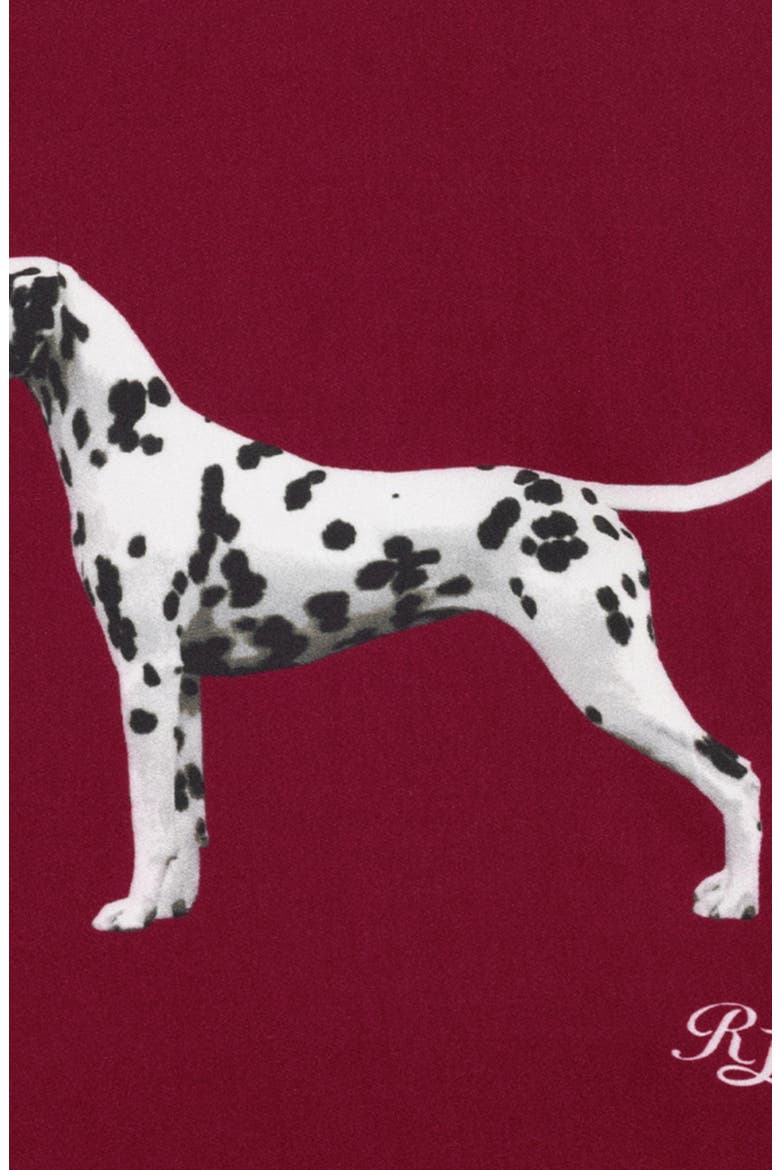 Dog Conversational Silk Small Square Scarf, Alternate, color, RALPH RED