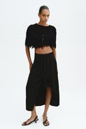 H&M Draped-panel Asymmetric Skirt
