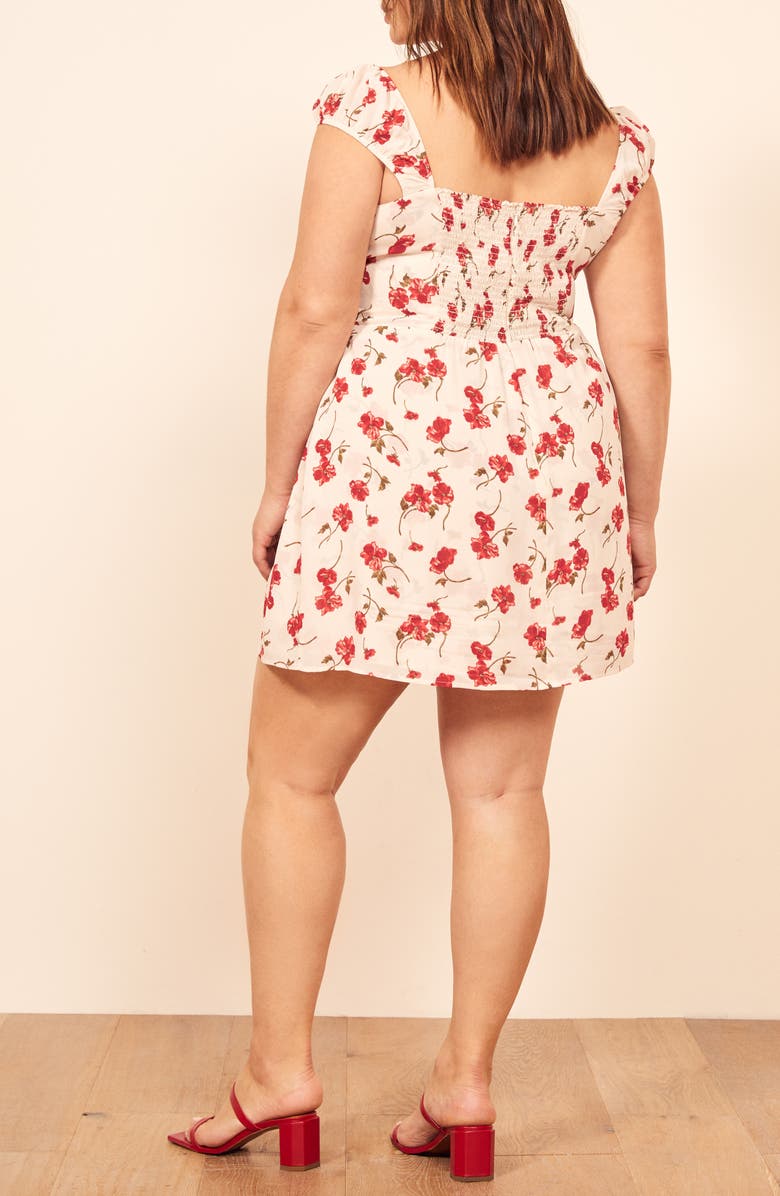 Reformation Jess Lace-Up Minidress, Alternate, color, 