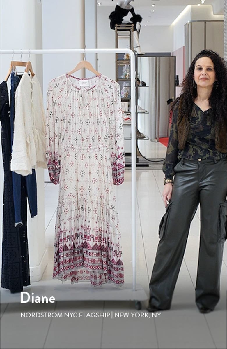 Fratela-Ge Print Long Sleeve Maxi Dress, sales video thumbnail