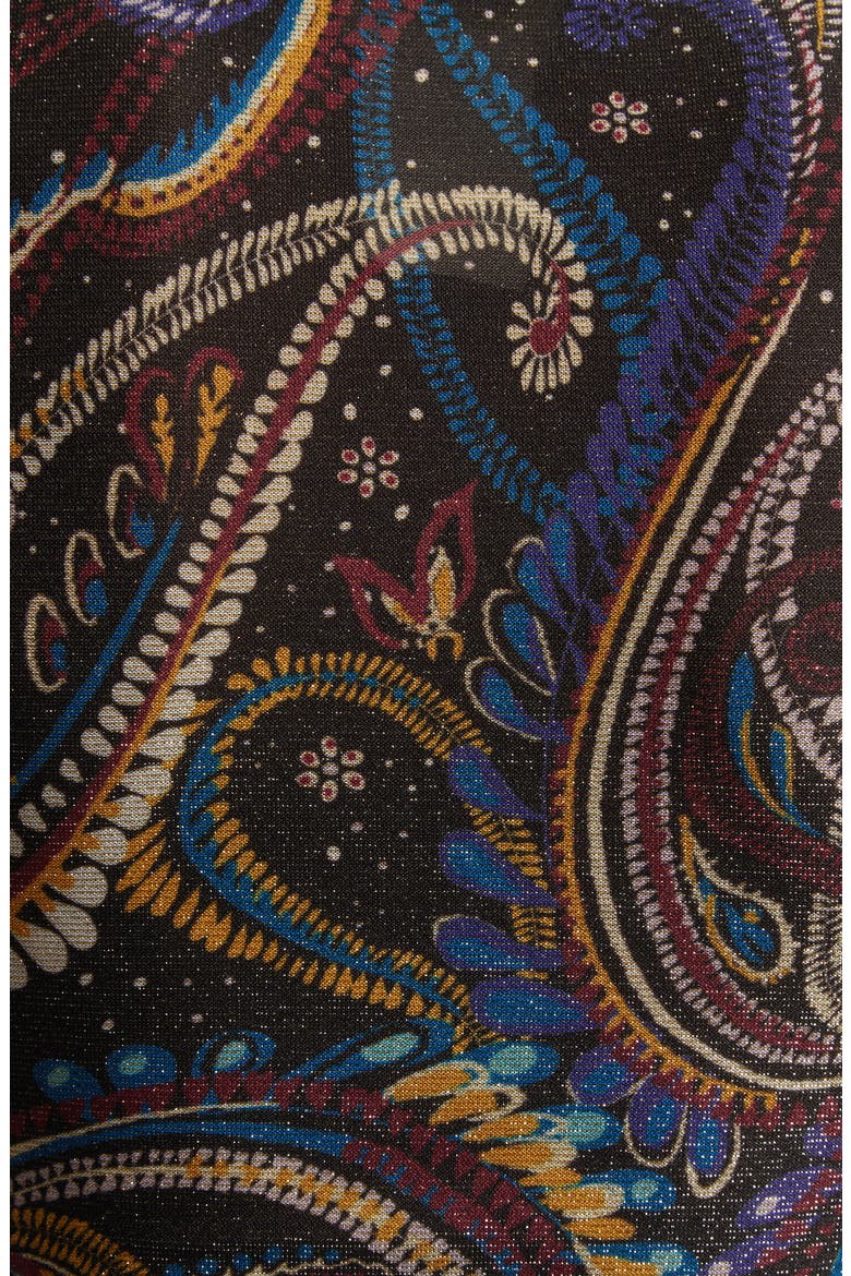 Metallic Paisley Jersey Top, Alternate, color, PRINTED BLACK BASE