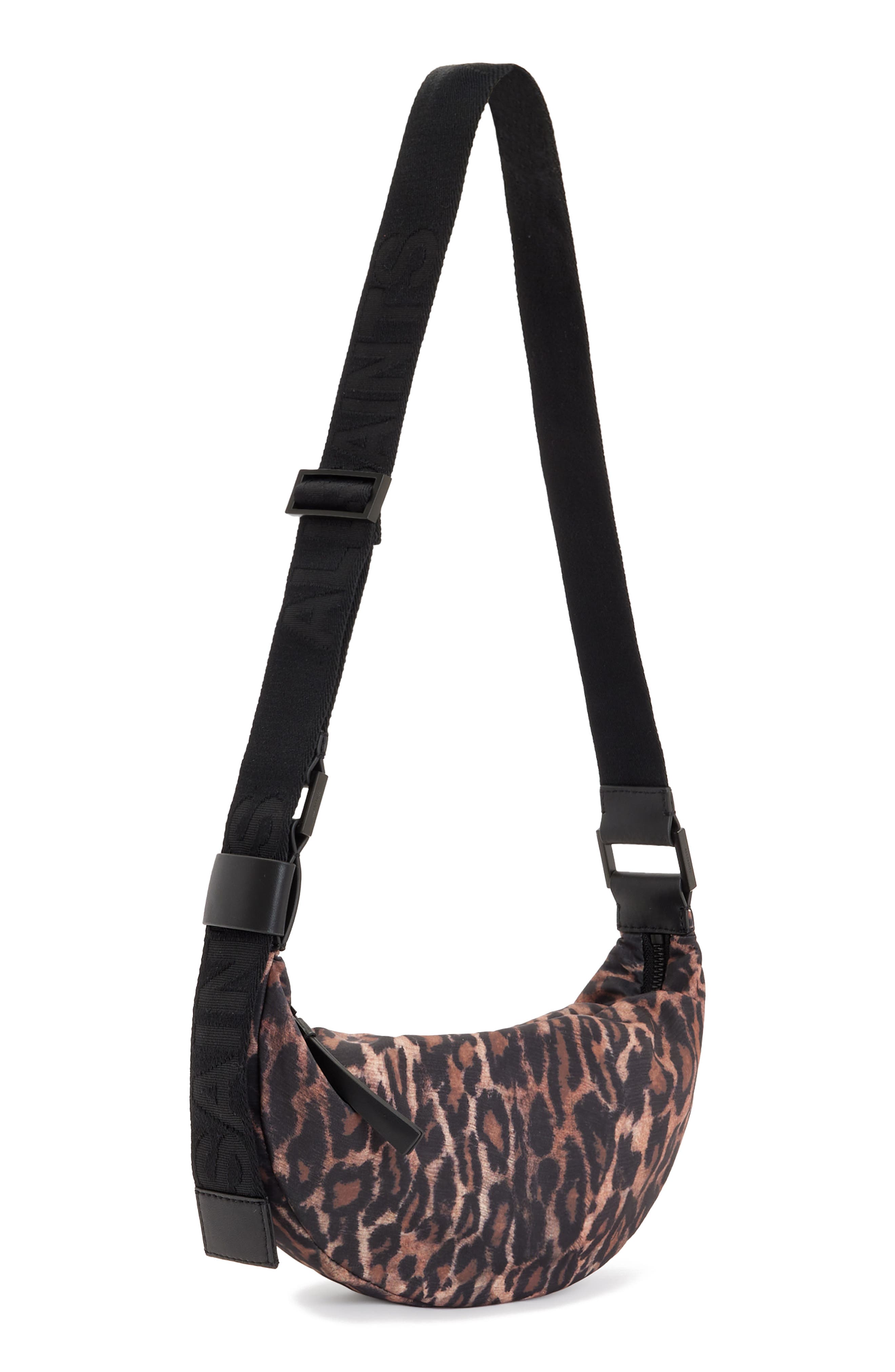 AllSaints Half Moon Crossbody Bag, Alternate, color, 