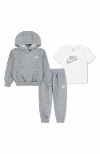 Kids' 3-Piece Fleece Hoodie, T-Shirt & Joggers Set