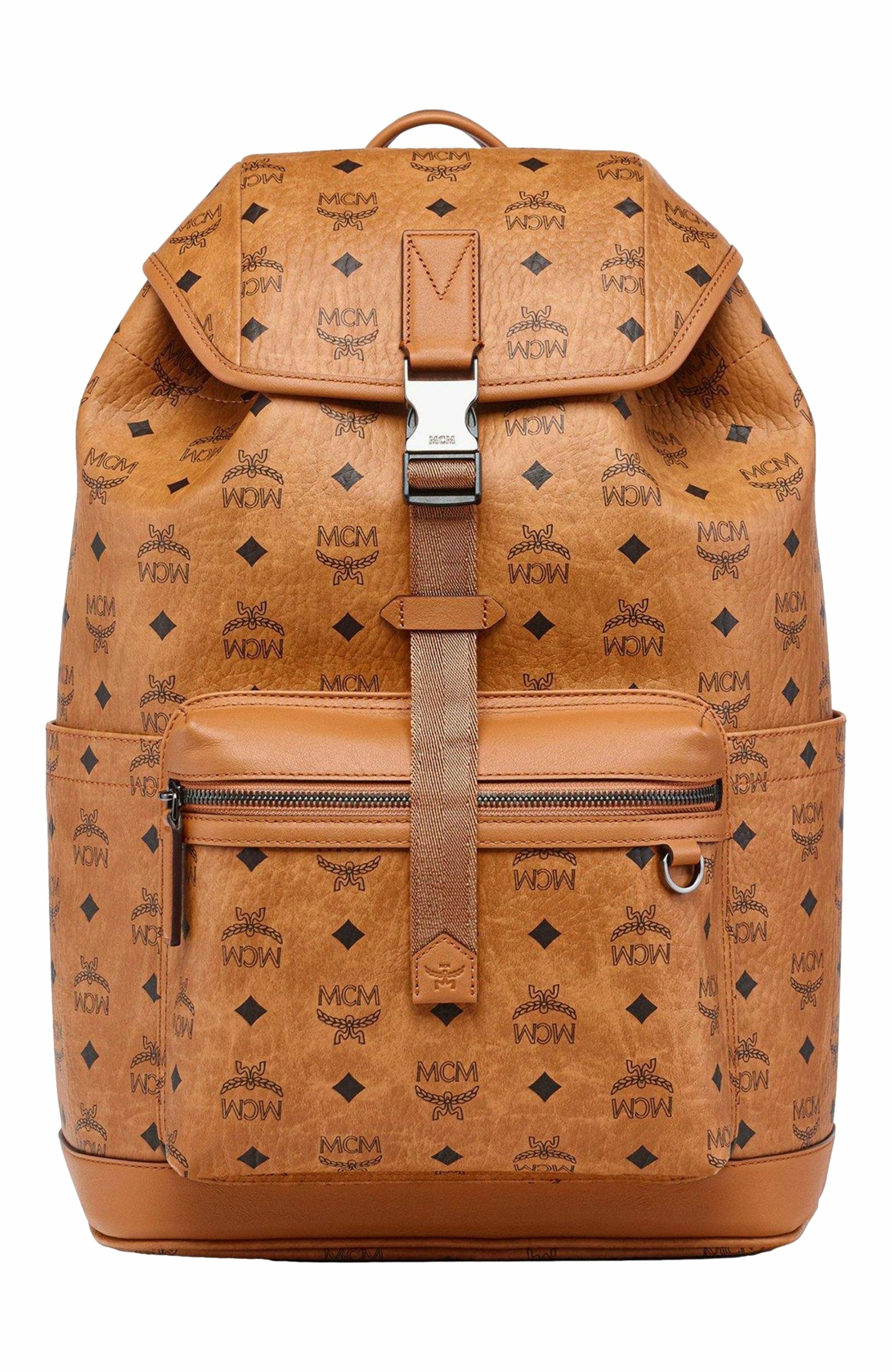 MCM Brandenburg Backpack in Visetos, Main, color, 