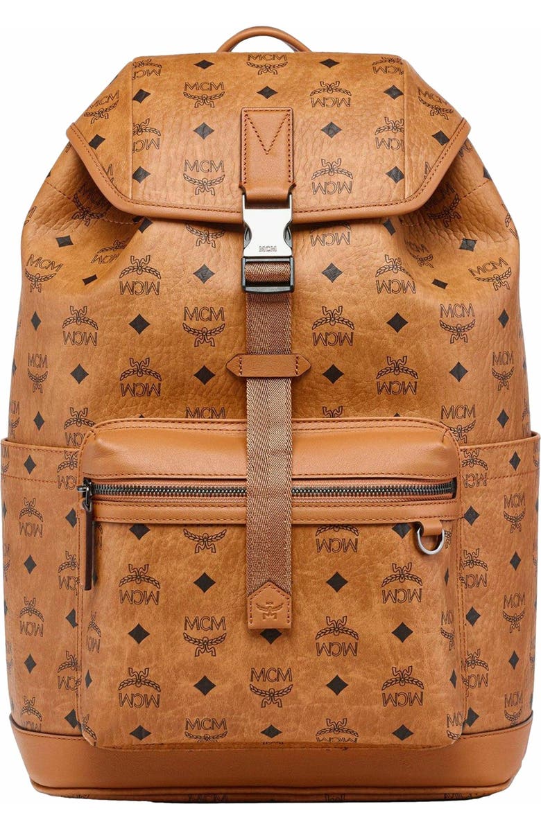 MCM Brandenburg Backpack in Visetos, Main, color,