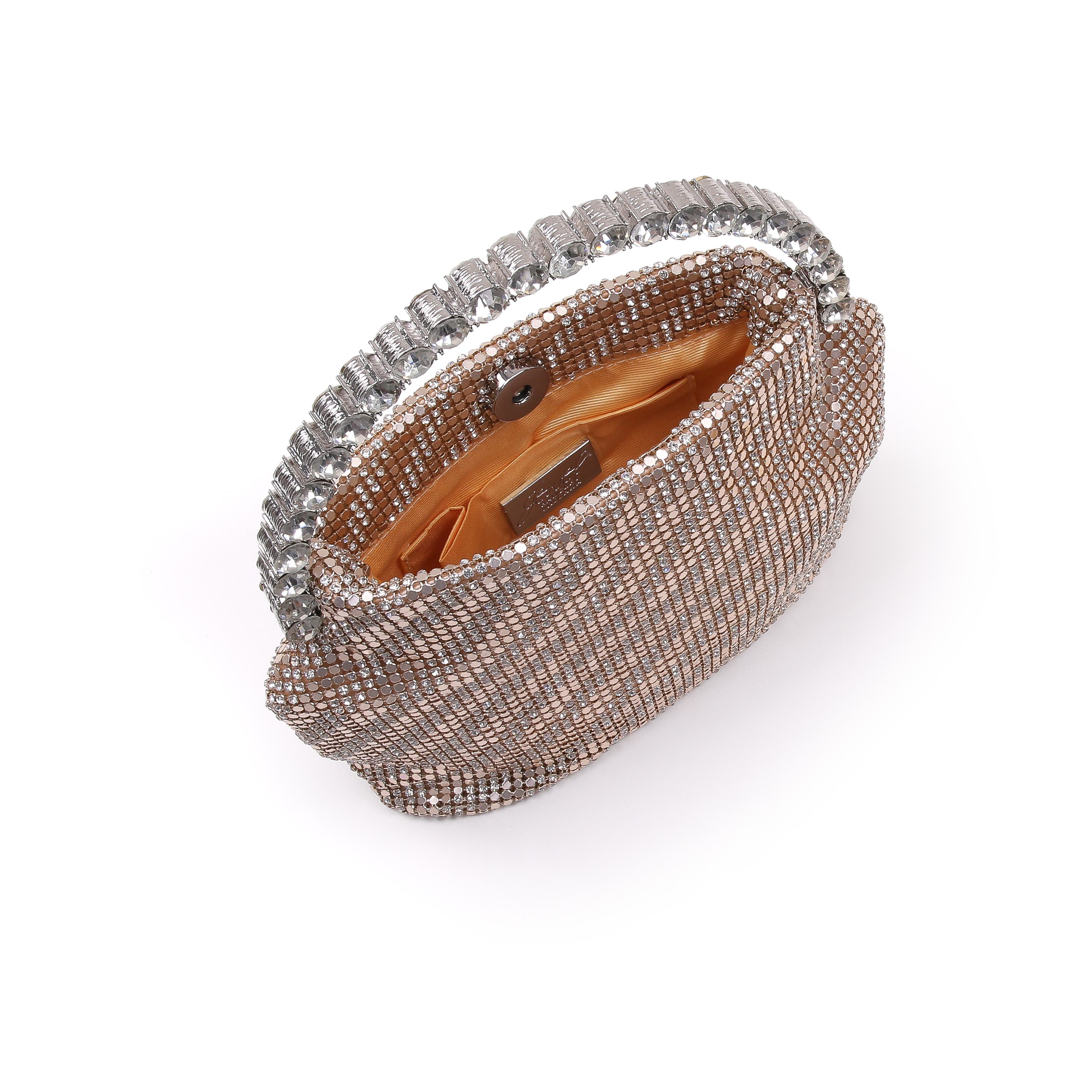 Effie Mesh Pouch Clutch, Alternate, color, Gold