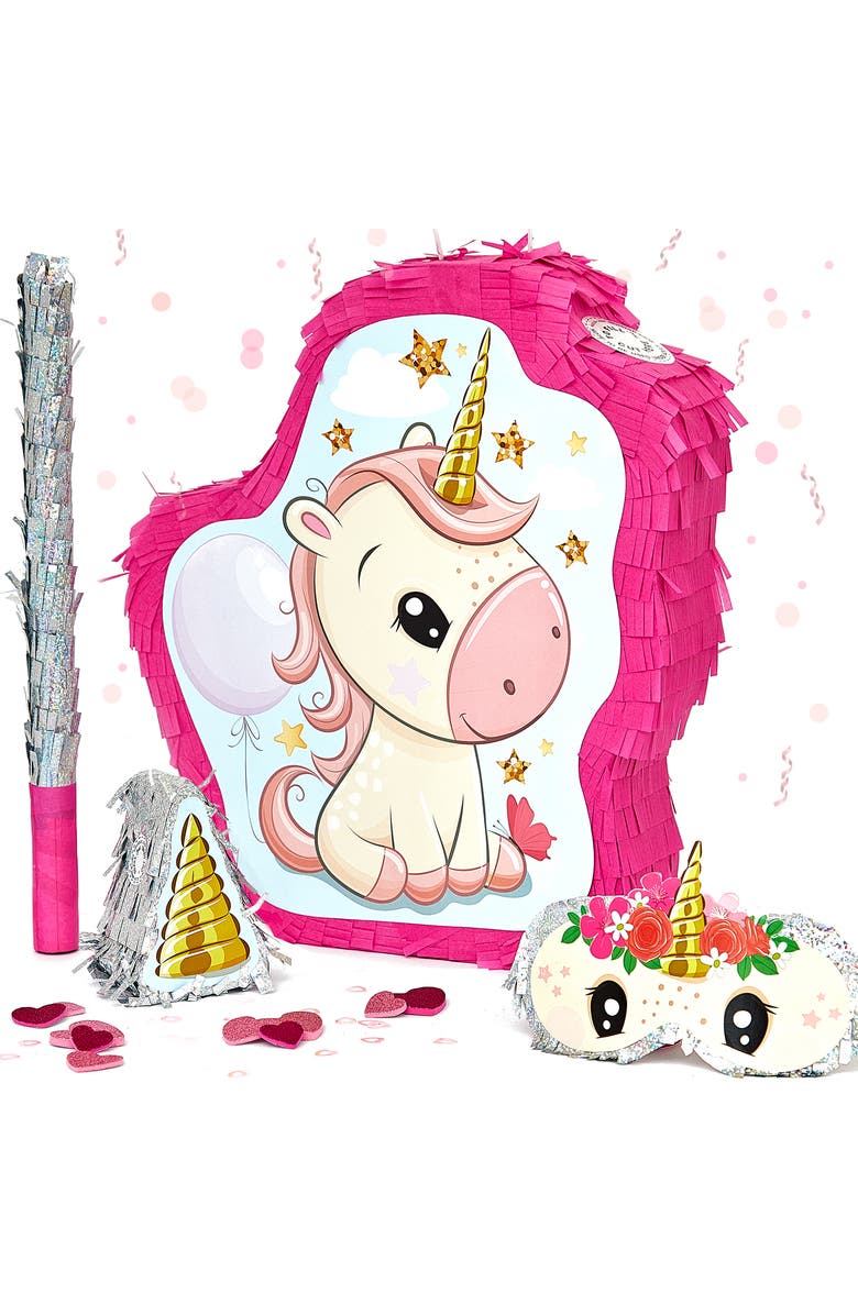 JitteryGit Unicorn-Pinata, Main, color, Pink