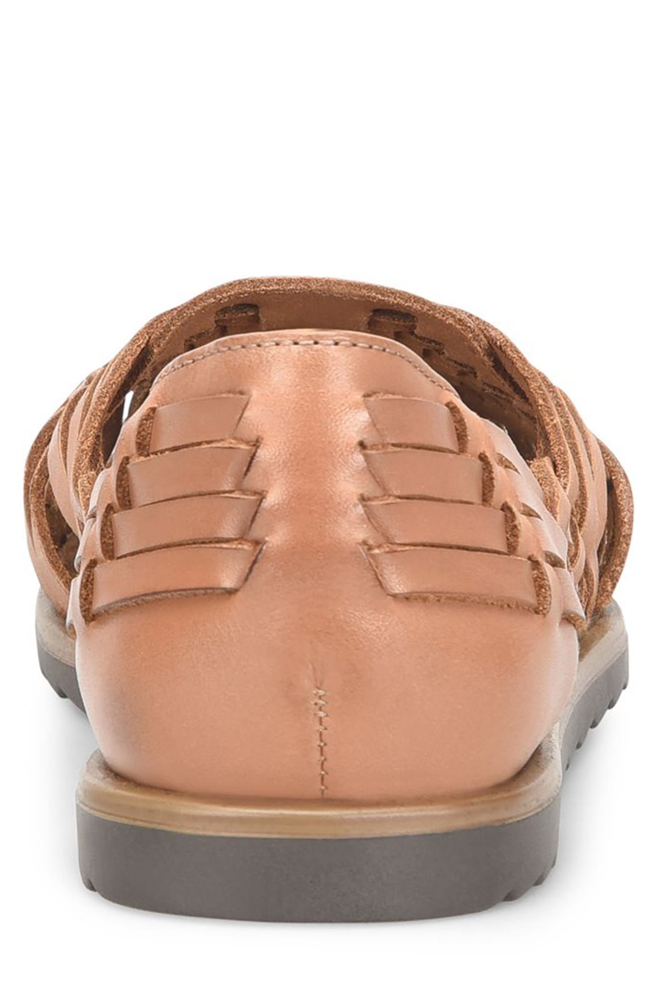 EUROSOFT Ranie Woven Leather Flat, Alternate, color, Luggage 204